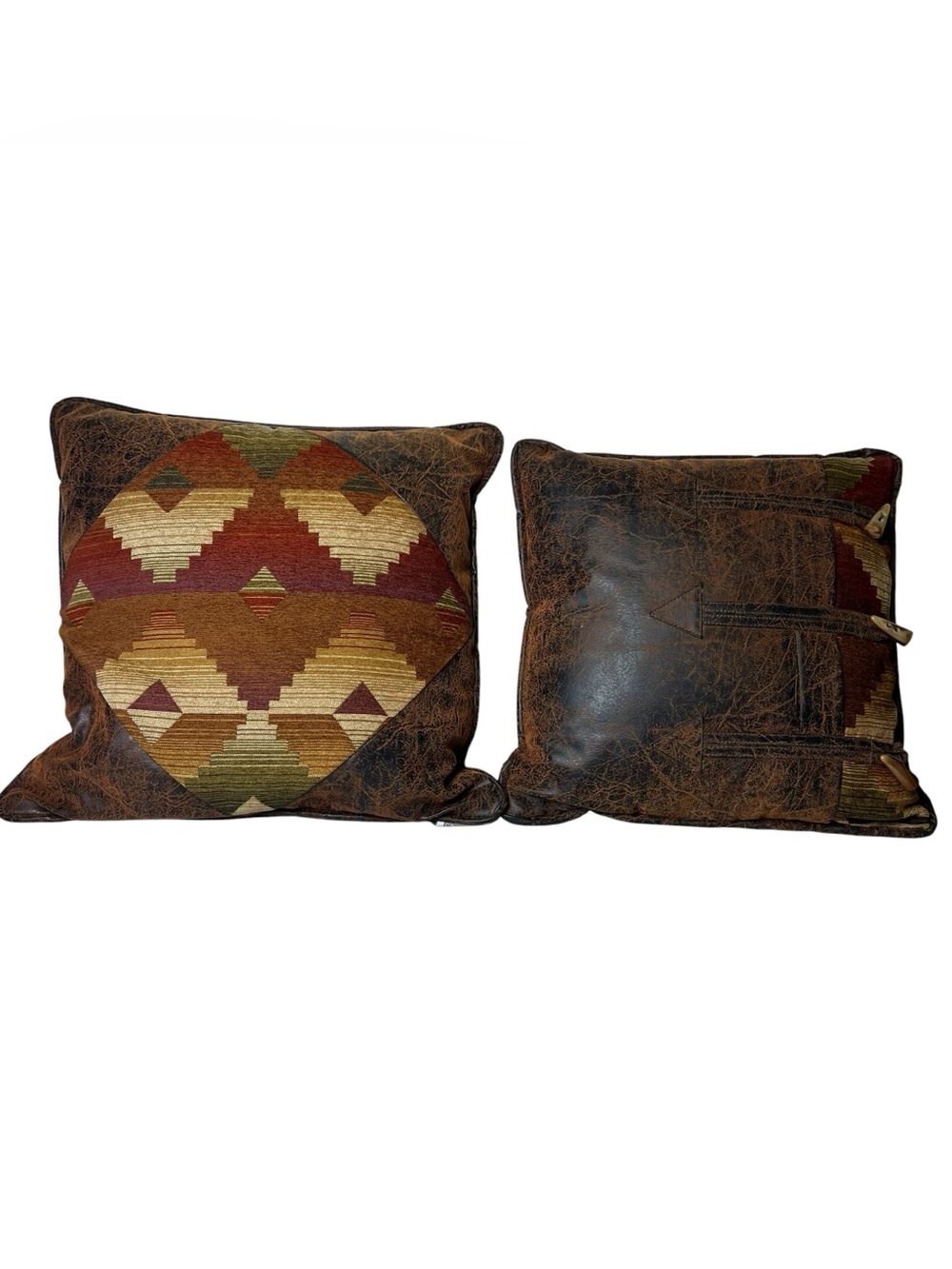 Croscill Set of 2 Accent Pillows - Rugged, Southwestern, Geometric Decor